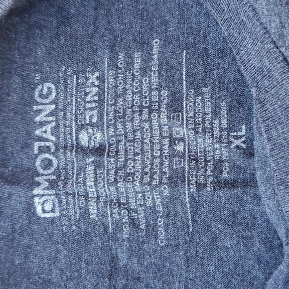 Mojang Minecraft Constellation Stars Grey Short Sleeve T-Shirt Youth XL Gaming - Picture 3 of 4